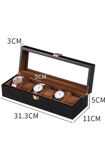 Choice 31.3X11X8cm Wooden Watch Box 1/2/3/5/6/10/12 Slot Watch Gift Box Watch Storage Travel Case Organizer