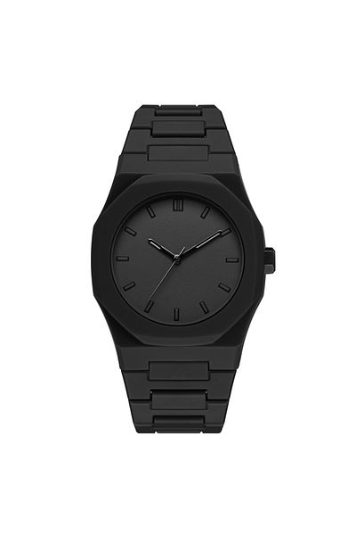 Choice black Simple casual men's women's watches, macaroon color quartz watches, round dial quartz watches,