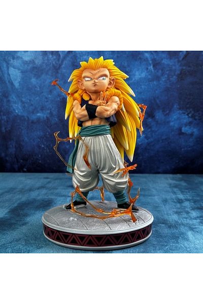 BANDAI No box A Dragon Ball Z Gotenks Ssj3 Figure Super Saiyan 3 Gotenks Action Figures 25cm Pvc Statue Col