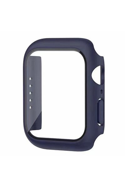 Choice 45mm series 7 8 9 Mindnight blue Glass+Cover For Apple Watch case 9 8 7 6 SE 3 iWatch Accessorie Scr