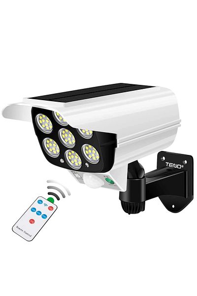 Teno Lampa Solara 77 LED-uri Teno®, tip camera, IP65, telecomanda, alb