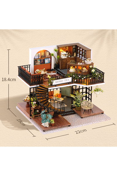 Choice LV-001-A بدون غطاء جديد ثلاثي الأبعاد خشبي صغير لبيت الدمية DIY مجموعة...