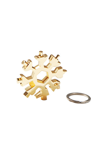 Choice Gold 18-in-1 Stainless Snowflake Wrench Multi-Tool Popular portable Steel Creative Outdoor bicycle r