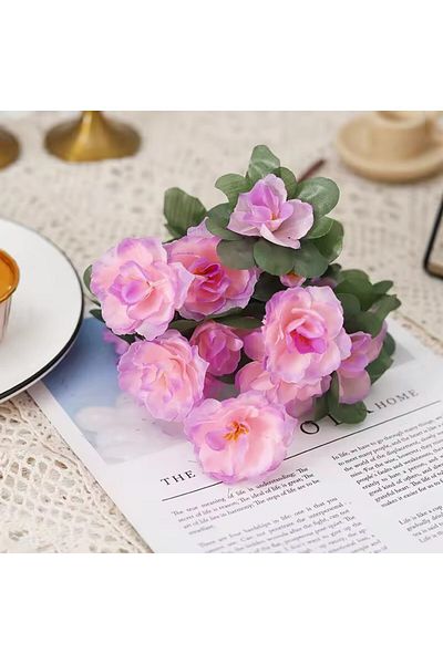 Choice Light Purple Outdoor Fall Artificial Red Azalea High Quality Flowers Bushes UV Resistant Decor Fake