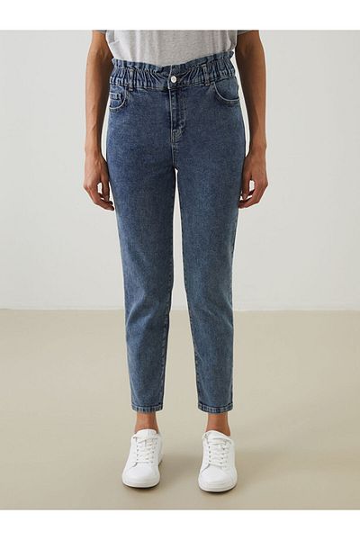 LC Waikiki New Season Elastic Waist Slim Mom Women's Jean Trousers - S5Oa28Z8