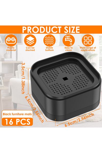 Choice 16pcs 8/16 Pcs Furniture Risers Heightening Foot Pad Nonslip Bottom Adjustable Table Risers Stackabl