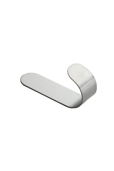 Miewaa Set de 5 cârlige autoadezive pentru prosoape MIEWAA, oțel inoxidabil, argintiu, 1,8 x 6 cm