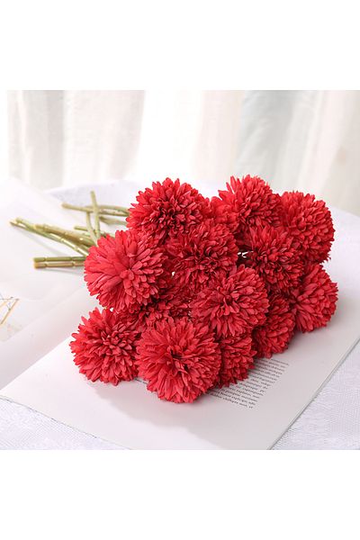 Choice 5Pcs Red 3/5Pcs Hydrangea Artificial Flowers Bouquet For Home Bedroom Decor Wedding Decoration Craft