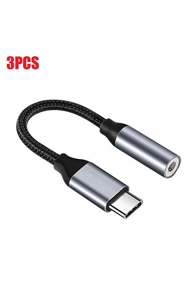 Choice 3PCS USB Type C To 3.5mm Aux Adapter Type-c 3 5 Jack Audio Cable Earphone Cable Converter for iPhone