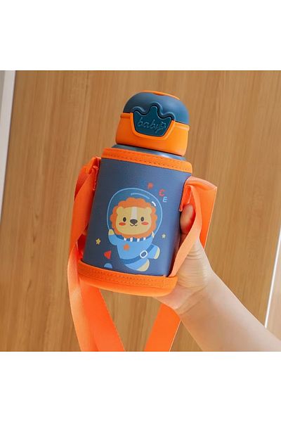 Choice 500ml Dark Blue 500ml Unicorn Kids Thermos Bottle Cute Children's Thermal Water Bottle Stainless Ste