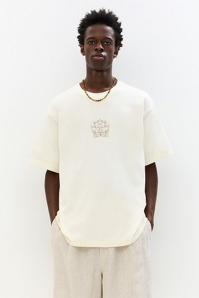 Pull & Bear Floral embroidered T-shirt