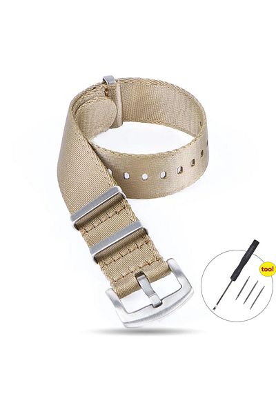 Choice 20mm Khaki High Density Nylon Strap for Omega Seamaster 007 20mm 22mm Soft Nylon Bracelet for Seiko