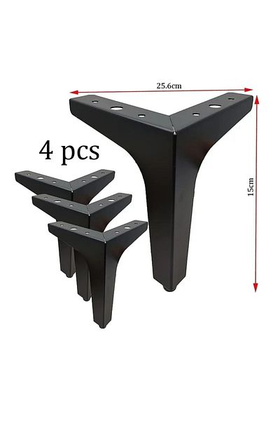 Choice 4pcs-black 4pcs DIY Replacement Sofa Feet Metal Legs for Furniture Modern Triangle Feet Cabinet Couc