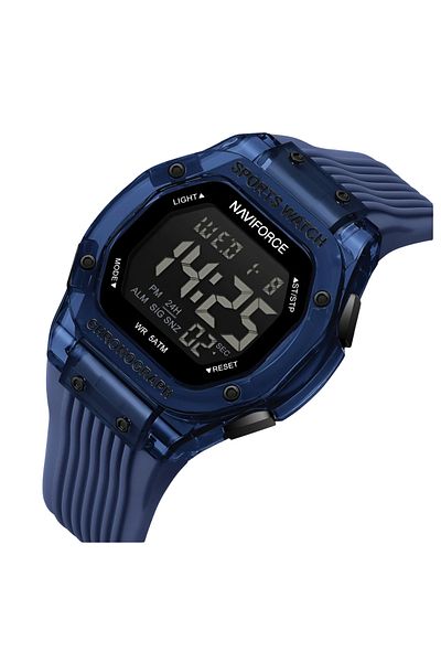 Naviforce Men’s Digital Sports Watch – Waterproof, LCD Display, Silicone Strap