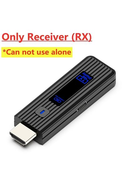 Vikefon Black ONLY RX Wireless HDMI Video Transmitter and Receiver Extender kit TV Stick Dongle Adapter For
