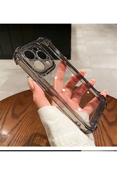 Choice غلاف هاتف شفاف فاخر مقاوم للصدمات أسود اللون لهاتف iPhone 13Pro Max لهاتف iPhone 15 14 13 12 11 Pro Max 14 1