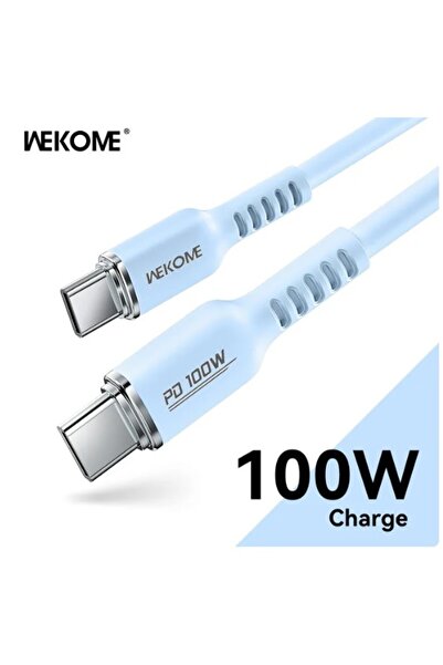 Choice كابل شحن سريع من النوع C إلى النوع C من WEKOME بقوة 100 وات من السيليك...