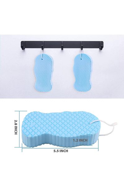 Lamvpiny Bath Sponge, Pvc, Blue, 13.9 X 7.1 X 3 Cm