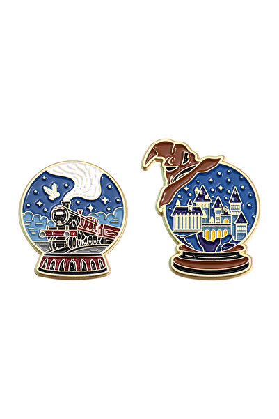 Choice مجموعة من 4 دبابيس مينا لأفلام الخيال السحري، كتاب سحري، تعويذة، فراشة...