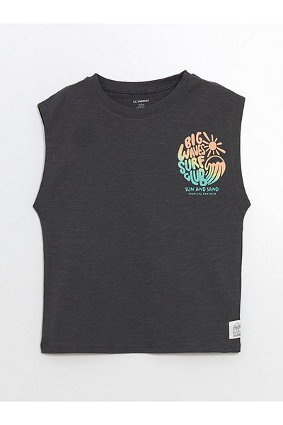 LC Waikiki New Season Crew Neck Printed Boys Undershirt - S5Eg88Z1