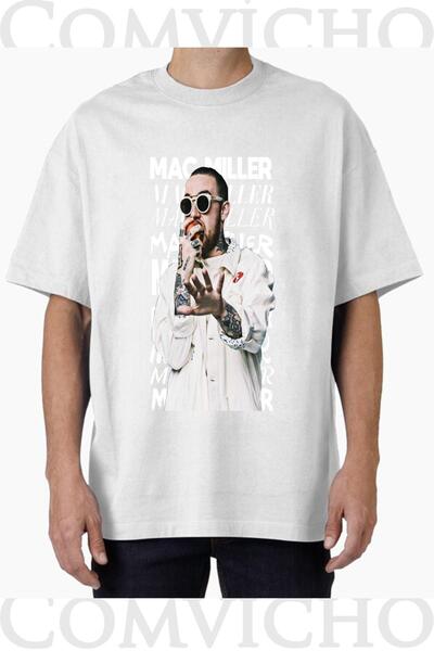COMVİCHO تي شيرت مطبوع بتصميم ماك ميلر v8 للجنسين