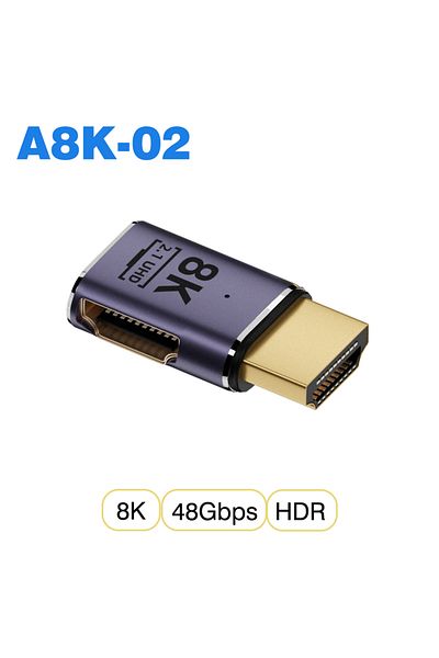 Choice 1 PCS A8K-02 HDMI2.1 UGOURD HDMI2.1 Cable Adapter mini micro hdmi to HDMI 2.1 Converter 48Gpbs 8K60H