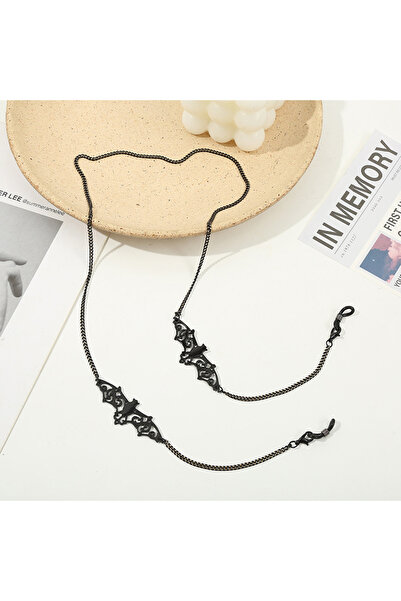 Choice black 1pc Bat Glasses Chain Goth Sunglasses Eyeglass Necklace Black Bat Glasses Retainer Strap Holde