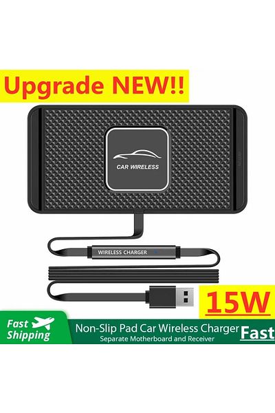 Choice black Car Wireless Charger Silicone Non Slip Pad for iPhone 15 14 13 12 Samsung 15W Car Wireless Pho