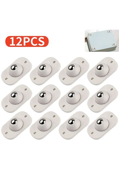 Choice 12pcs 4/8/20Pcs Self Adhesive Mute Ball universal wheel 4Beads Furniture Casters Wheels Stainless St
