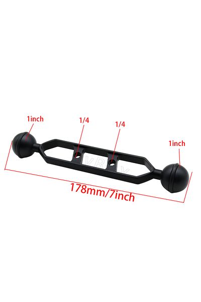 Choice Blue color 5 7 9 11 inch Dual Ball Head 1" Joint Adapter Extension Arm for GoPro Underwater Butterfl
