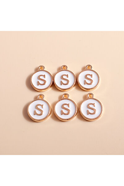 Choice WHITE S 10pcs Cute Mini White Alphabet 26 Letters Charms Pendants for ...