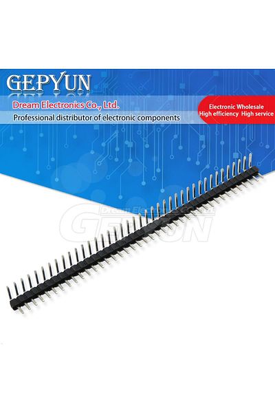 Choice 1x40 Curved needle 10PCS/Lot 2.0mm 40Pin Male Straight/Curved Needle Header Single/Double Row 1*40P/