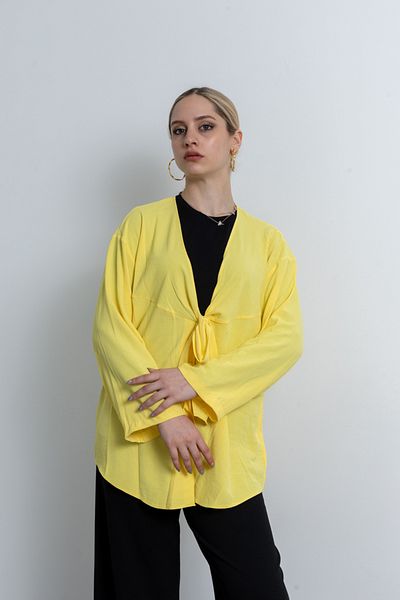 TUĞBA ERGÜL Women's Ayrobin Tie Front Tunic 1348