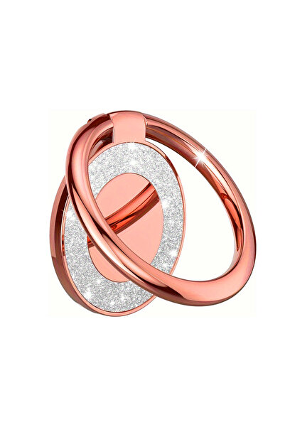 WSSHE حامل خاتم عصري ذهبي وردي، حامل خاتم يدور 360 درجة، ملحقات الهواتف المحم...