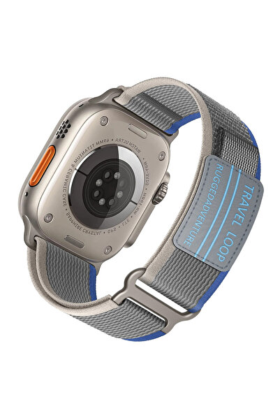 Choice7 سوار تريل لوب أزرق رمادي مقاس 42 مم لساعة ألترا 2، متوفر بأحجام 48، 4...