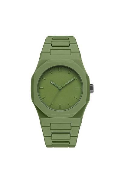 Choice green Simple casual men's women's watches, macaroon color quartz watches, round dial quartz watches,