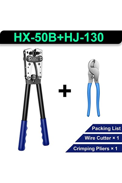 Choice1 قاطع HX-50B LH، أداة تجعيد أطراف كابلات البطارية HX-50B من 6 إلى 50 م...
