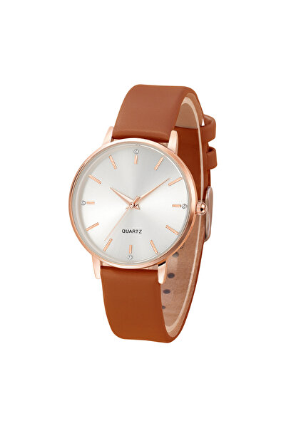 Choice Brown Watches for Women Leather Band Luxury Watches Quartz Watch Casua...