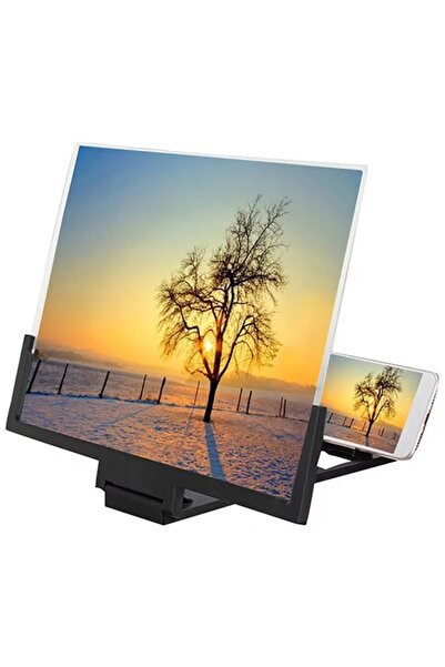 Vikefon مكبر شاشة الهاتف المحمول 12 بوصة أبيض 12/14 بوصة مع حامل عدسة مكبرة ث...