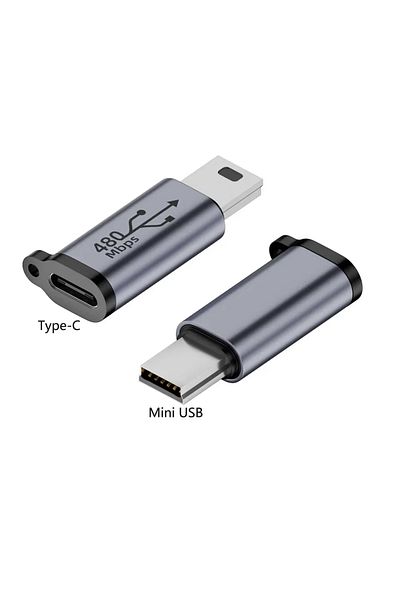BSN 1 قطعة محول من النوع C إلى USB صغير من النوع C إلى Lightning إلى Micro Mini USB أنثى إلى ذكر