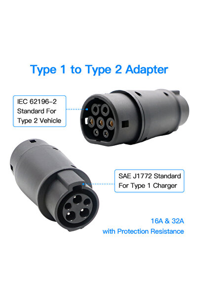 choice2 Type 1 To Type 2 Kolanky 32A 7.2 KW Type 2 to Type 1 Adapter Type 1 T...