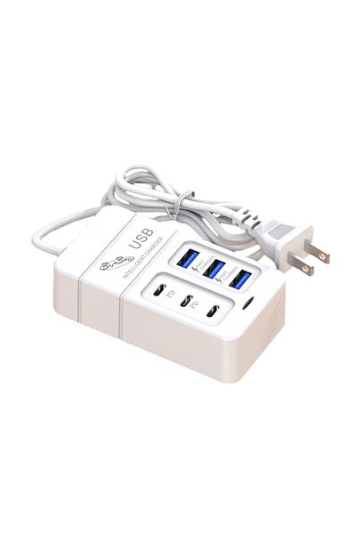 Choice US White 6 Ports USB 3.0 Splitter Hub 35W USB Charger Quick Charging QC3.0 Phone Charger Adapter F