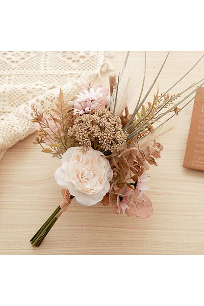 Choice Pampas Wedding Decoration Artificial Flowers Rose Peony Pampas Bride Bouquet Home Christmas Party Ar