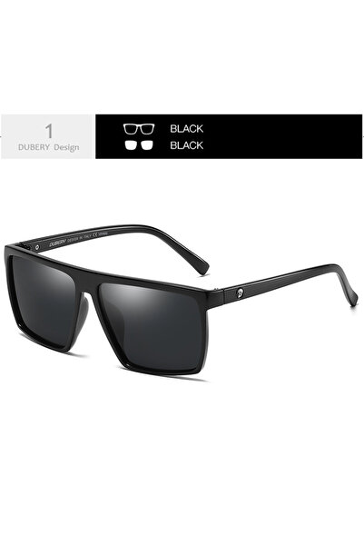 Choice1 Black1 DUBERY Polarized UV400 Protection Sunglasses For Men And Women 8 Colors Model 369