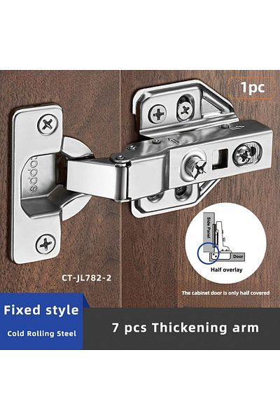 Choice JL782-2 1pc Furniture Cabinet Hinge Cold Roll Steel Door Hydraulic Hinges Damper Buffer Soft Close F