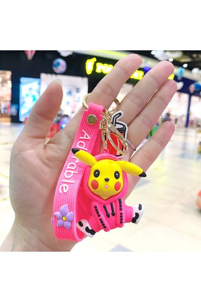 Takara Tomy Charmander Pokemon Keychain Anime Figures Pikachu Cartoon Key Chain Charmander Psyduck Fashion Bag K