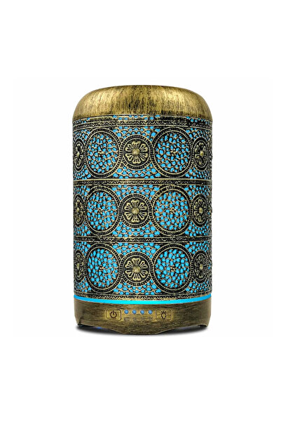 Teno Difuzor Aromaterapie Teno®, din metal, design vintage, 7 culori LED, cap...