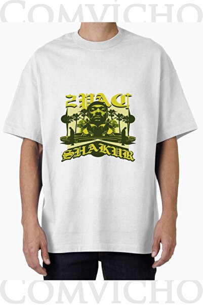 COMVİCHO تي شيرت مطبوع بتصميم توباك v4 للجنسين
