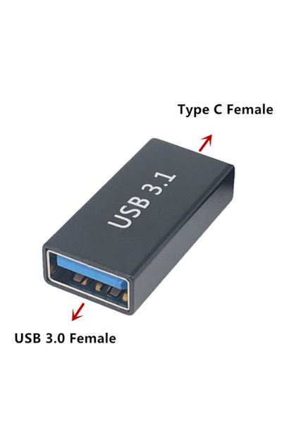 Choice SKY BLUE OTG Adapter USB 3.1 Type C Female To USB 3.0 Male Converter 10Gbps Type C to USB 3.0 90 Deg