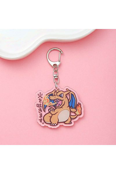 Miniso 5cm 6 Anime Pokémon Acrylic Keychain Accessaries Cartoon Funny Bag Pendant Cute Creative Charm Car K